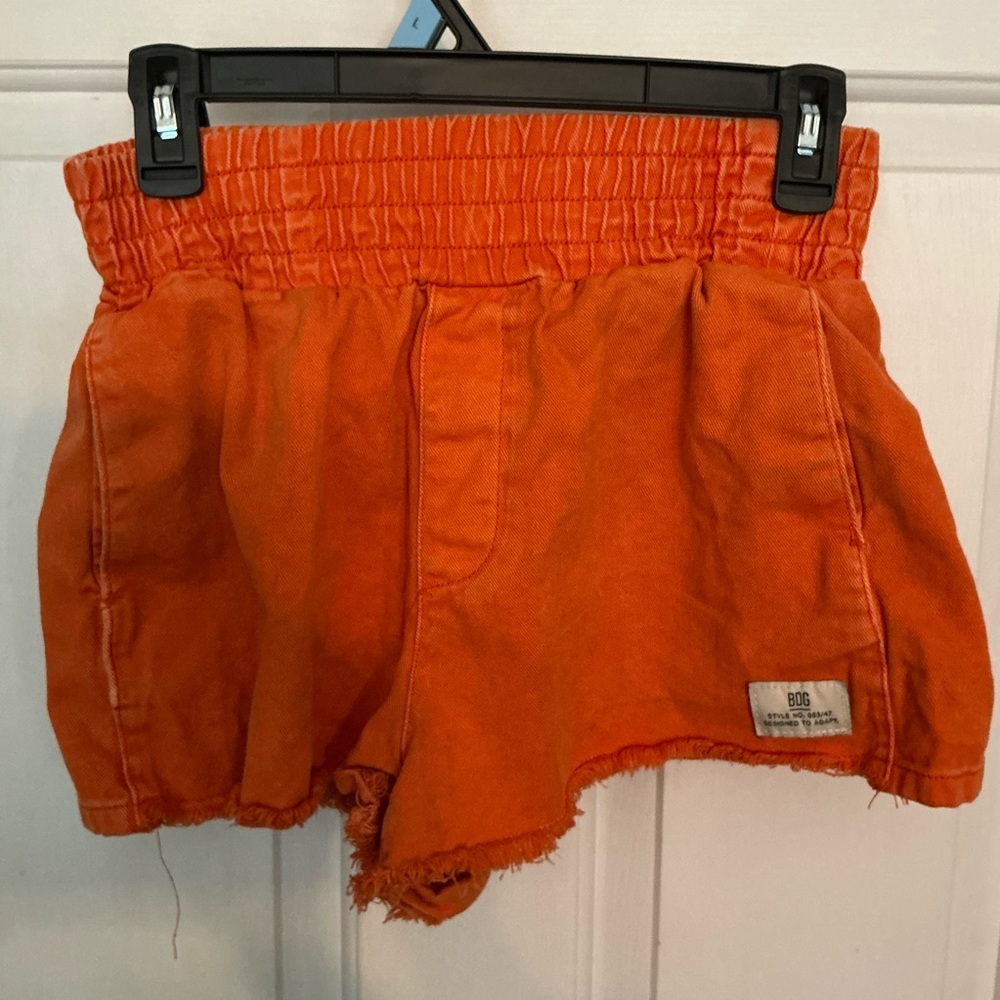 Urban Outfitters BDG Bright Orange Frayed Hem Shorts medium